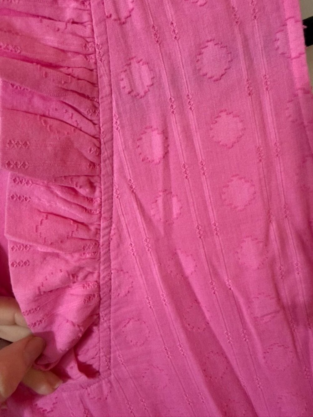 crown & ivy Pink Tiered Embroidered Maxi Dress XL - Picture 3 of 3